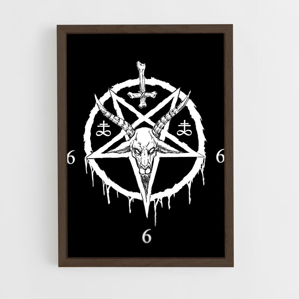 ap-pentagram-2 cadre Bois foncé
