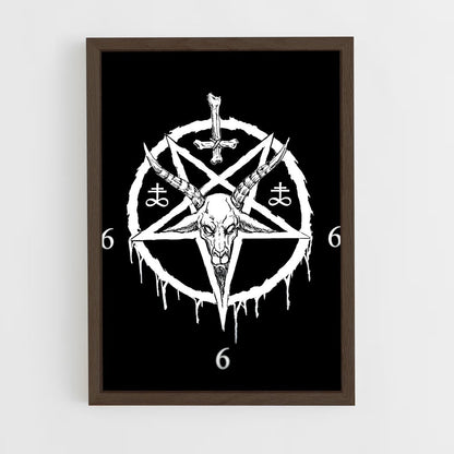 ap-pentagram-2 cadre Bois foncé