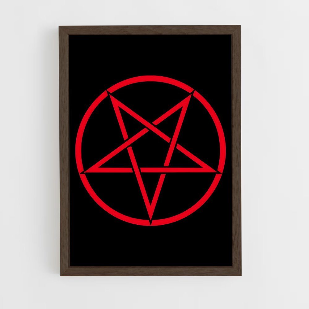ap-pentagram-5 cadre Bois foncé