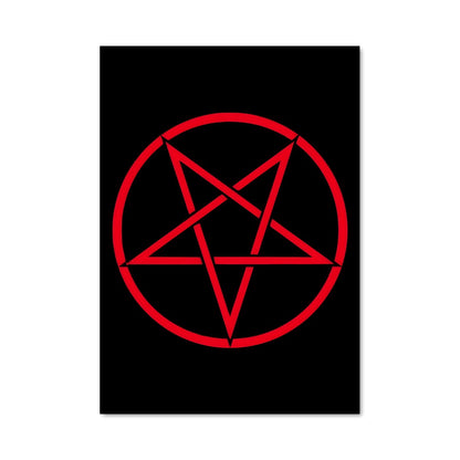 Poster Pentagramme Rouge
