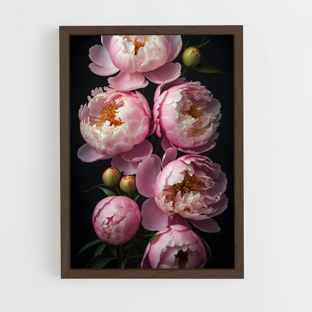 ap-peony-3 cadre Bois foncé