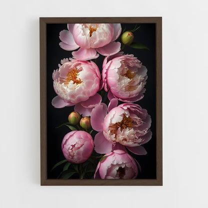 ap-peony-3 cadre Bois foncé