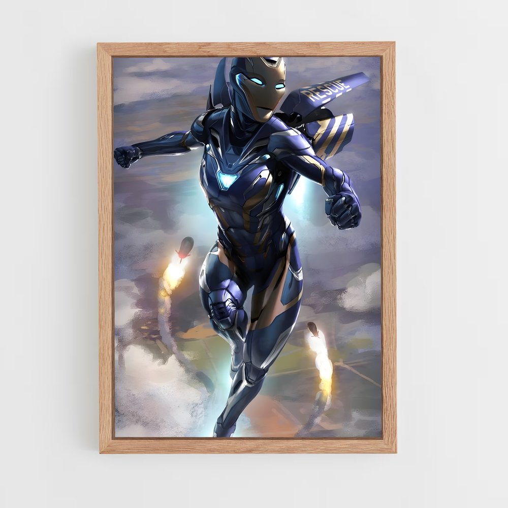 ap-pepper potts-1 cadre Bois clair