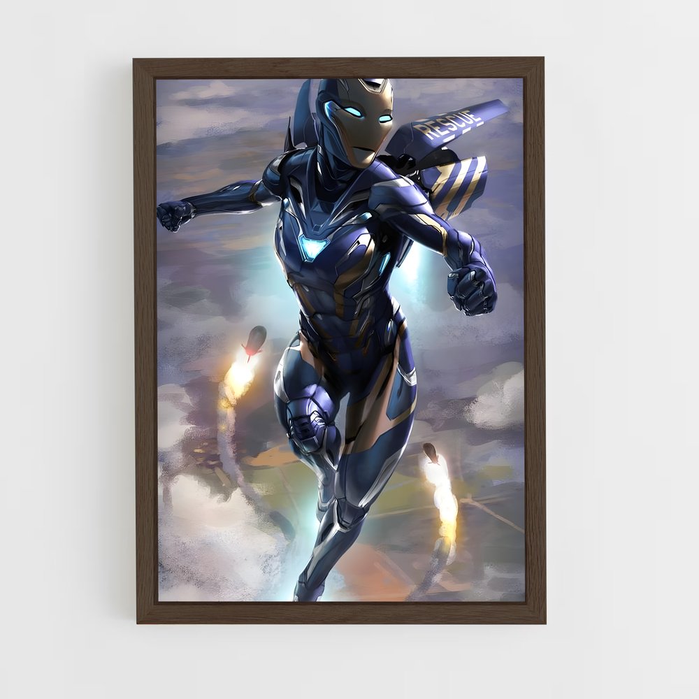 ap-pepper potts-1 cadre Bois foncé