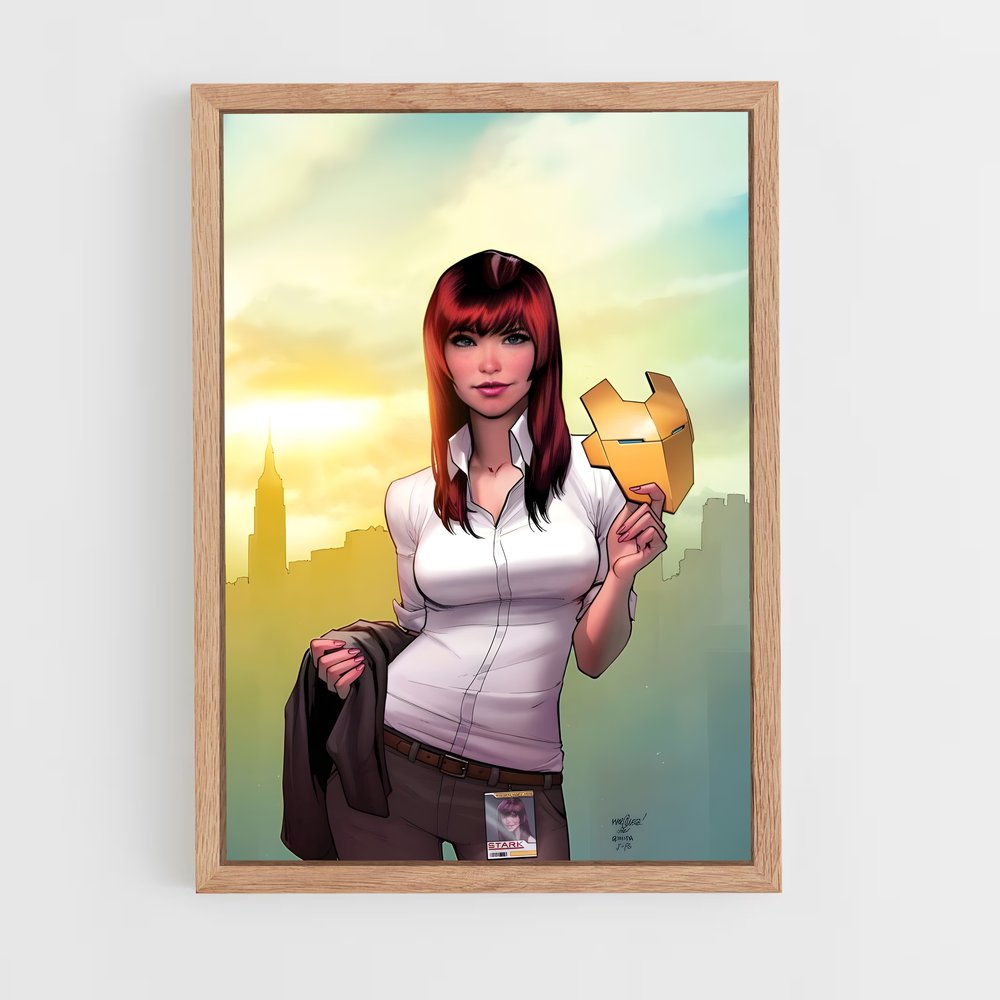 ap-pepper potts-3 cadre Bois clair