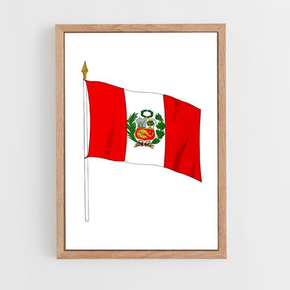 ap-peru flag-2 cadre Bois clair