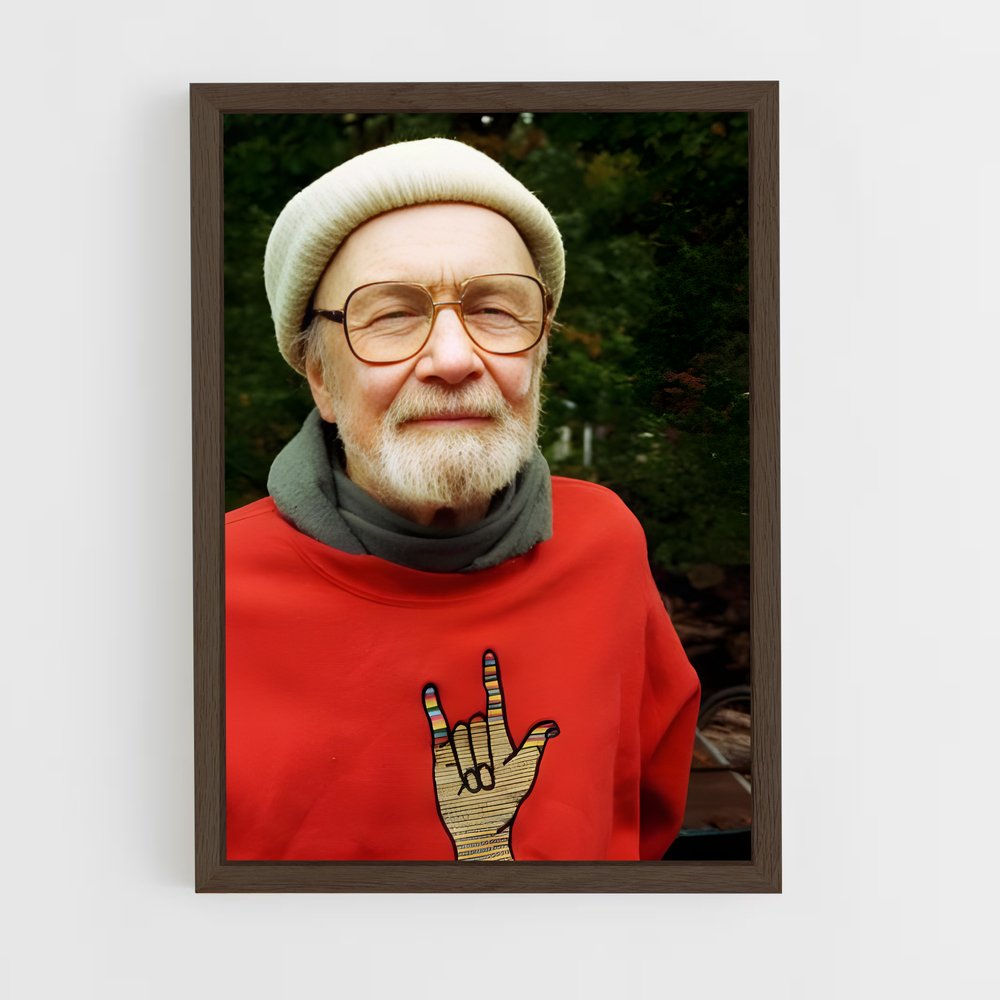 ap-pete seeger-1 cadre Bois foncé