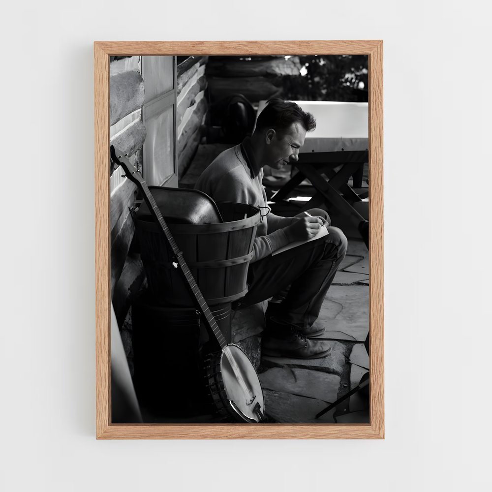 ap-pete seeger-2 cadre Bois clair