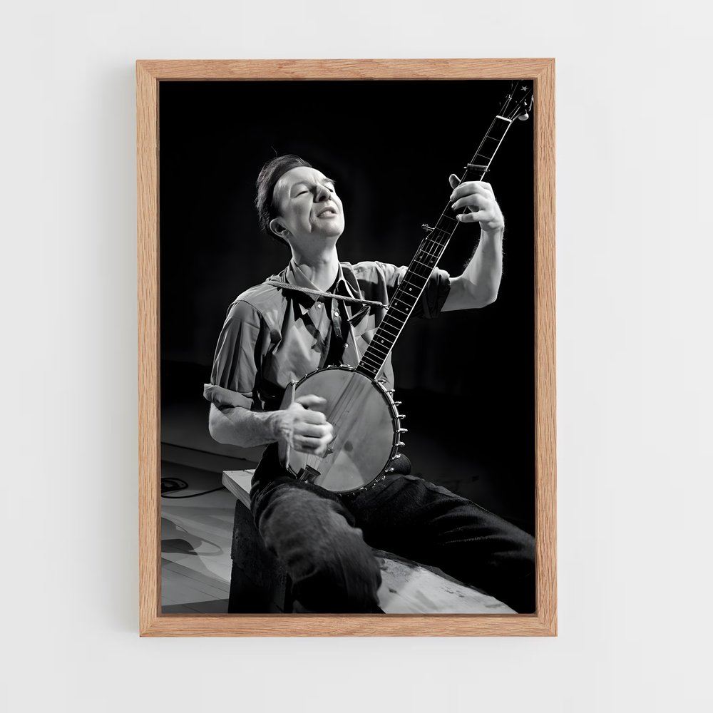 ap-pete seeger-3 cadre Bois clair