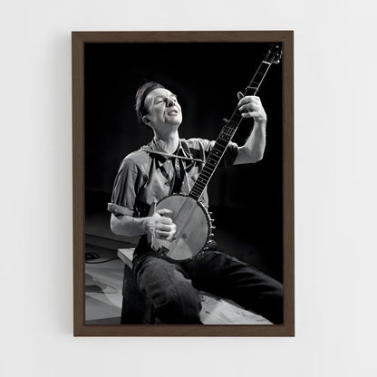 ap-pete seeger-3 cadre Bois foncé