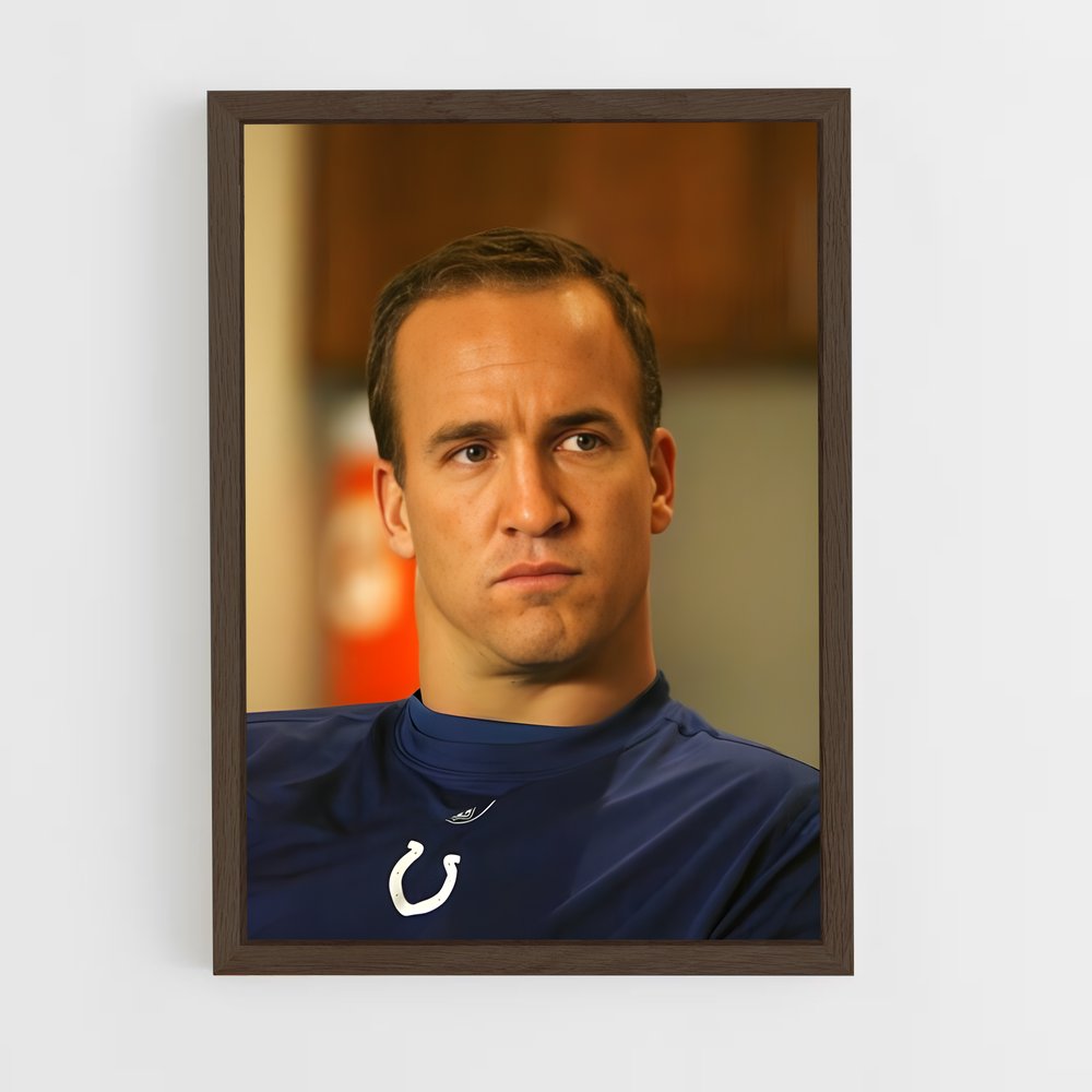 ap-peyton manning-3 cadre Bois foncé