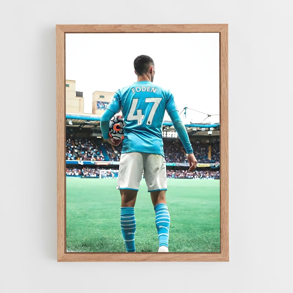 ap-phil foden-8 cadre Bois clair