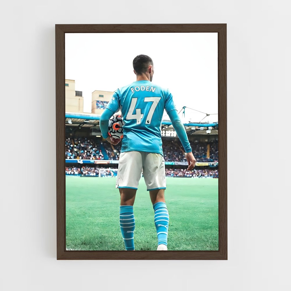ap-phil foden-8 cadre Bois foncé