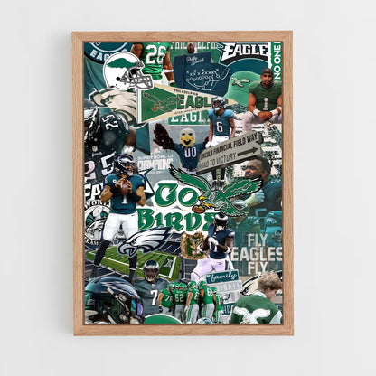 ap-philadelphia eagles-1 cadre Bois clair