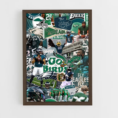 ap-philadelphia eagles-1 cadre Bois foncé