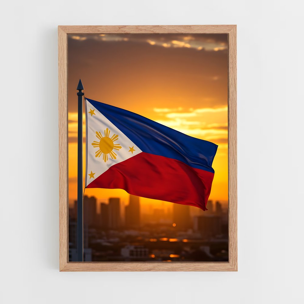 ap-philippines flag-1 cadre Bois clair