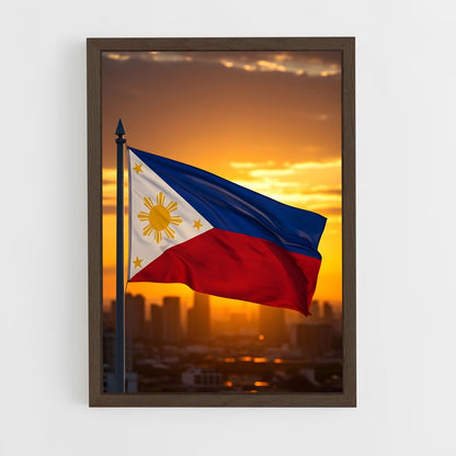 ap-philippines flag-1 cadre Bois foncé