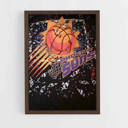 ap-phoenix suns-8 cadre Bois foncé