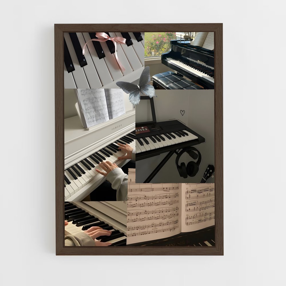 ap-piano-4 cadre Bois foncé