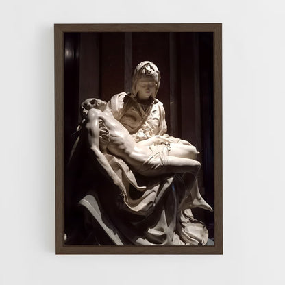 ap-pieta michelangelo-2 cadre Bois foncé