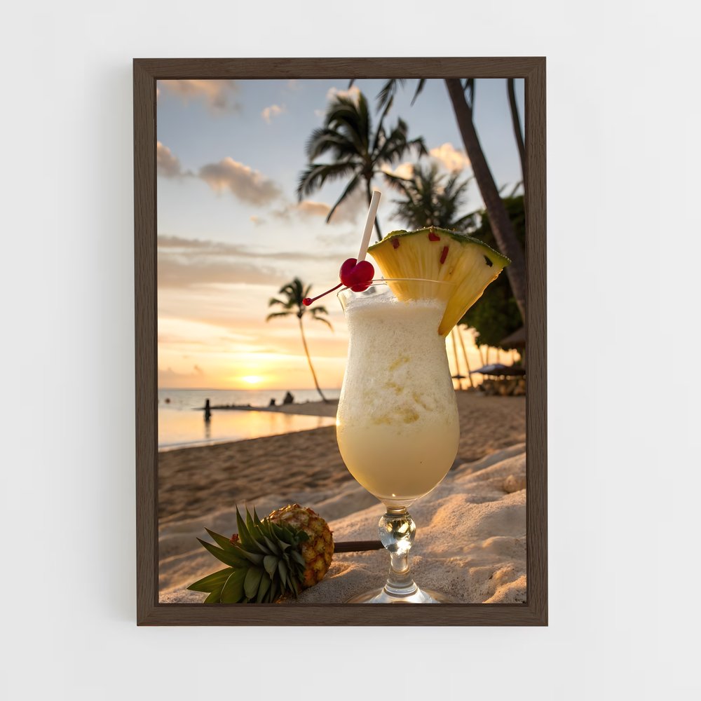 ap-pina colada-2 cadre Bois foncé