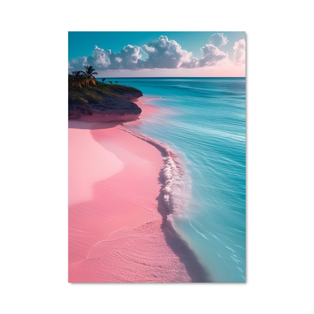 Poster Pink sands beach 92587