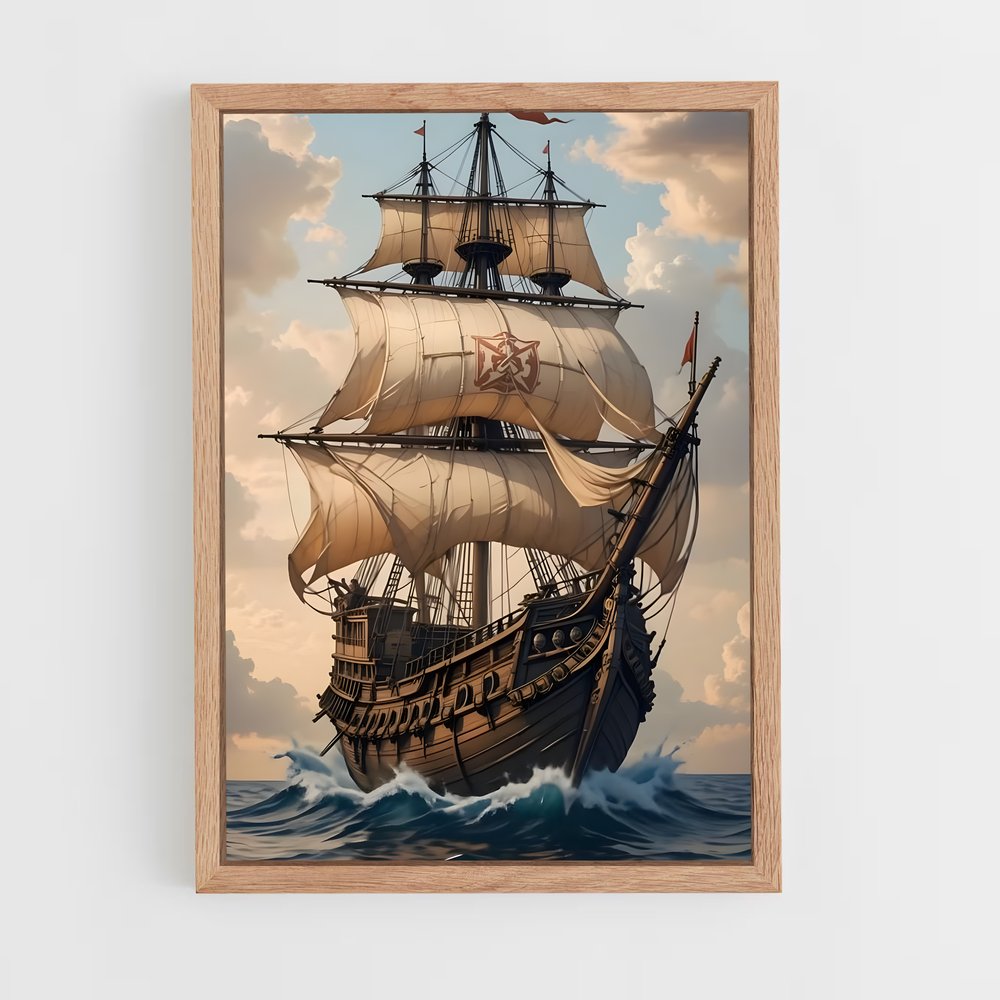 ap-pirate ship-2 cadre Bois clair