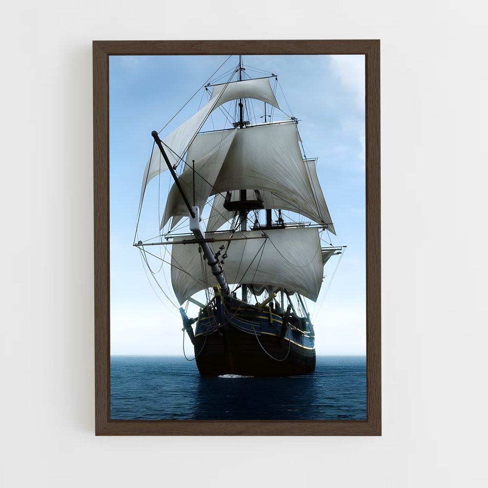 ap-pirate ship-4 cadre Bois foncé