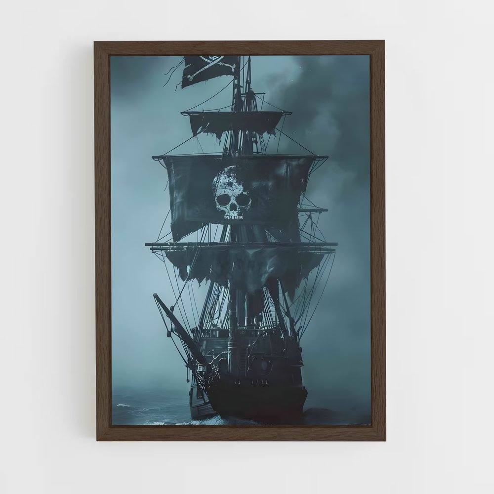 ap-pirate ship-6 cadre Bois foncé