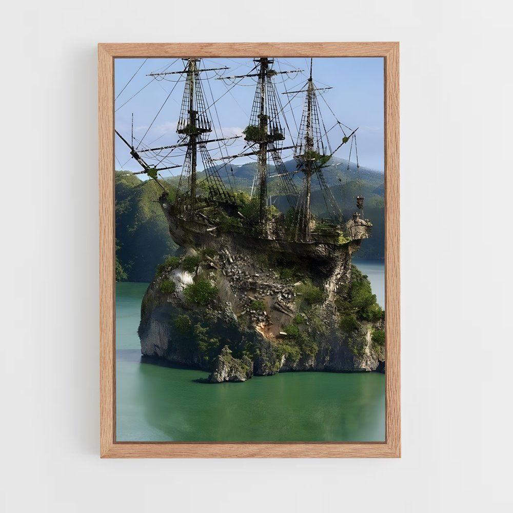 ap-pirate ship-7 cadre Bois clair