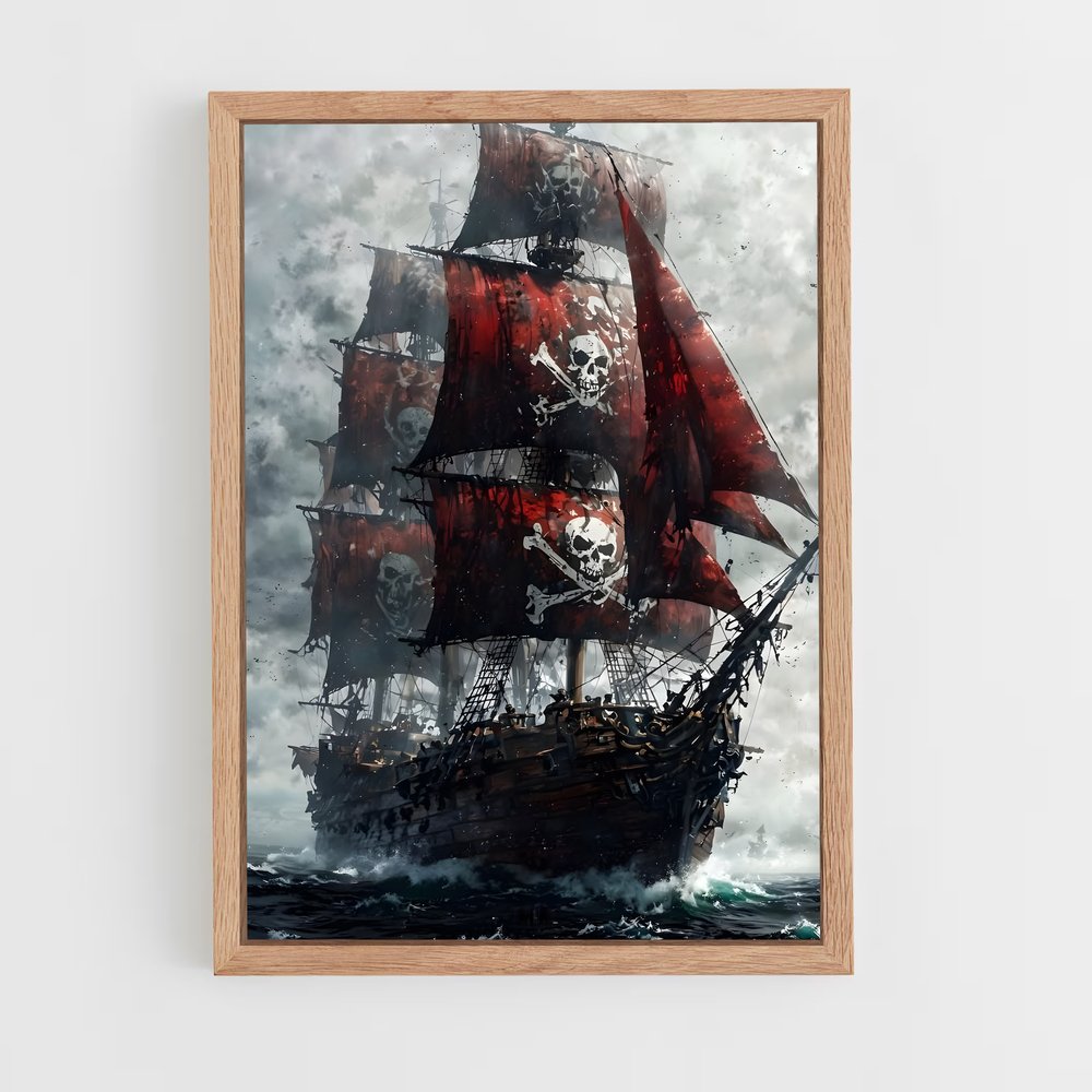 ap-pirate ship-8 cadre Bois clair