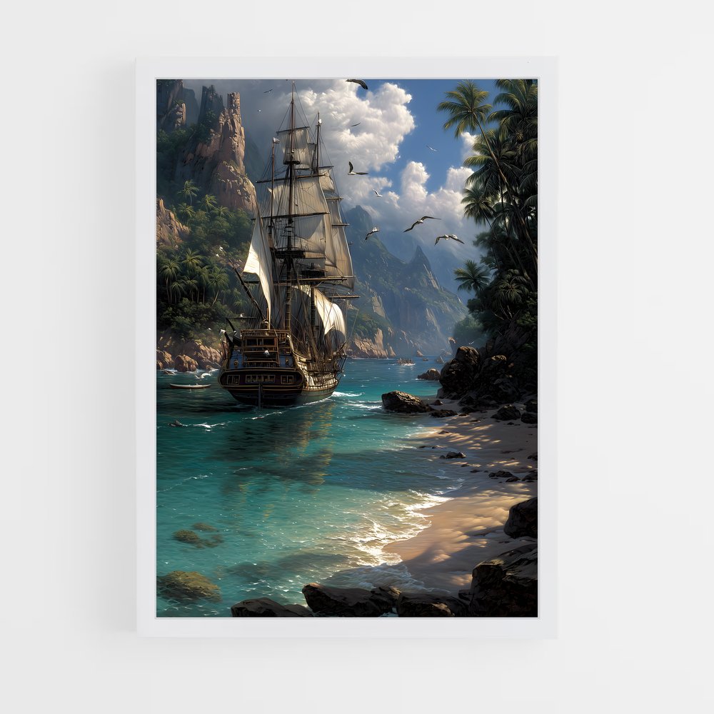 ap-pirate ship-9 cadre Blanc