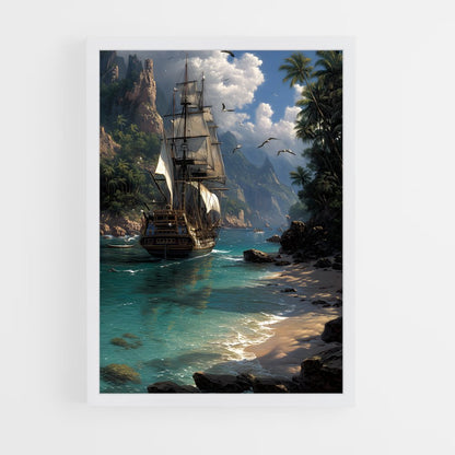 ap-pirate ship-9 cadre Blanc