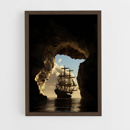 ap-pirates of the caribbean-1 cadre Bois foncé