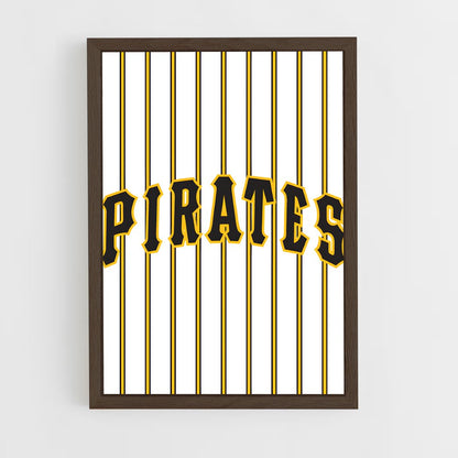 ap-pittsburgh pirates-4 cadre Bois foncé