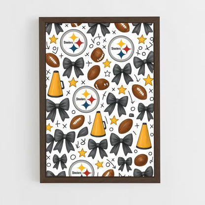 ap-pittsburgh steelers-2 cadre Bois foncé