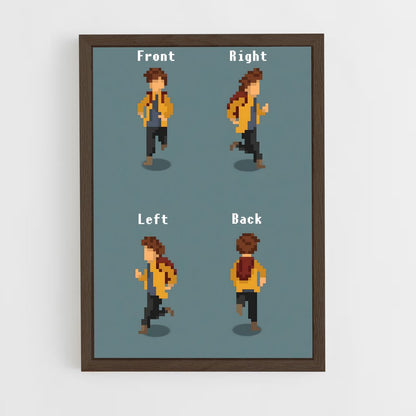 ap-pixel art-1 cadre Bois foncé