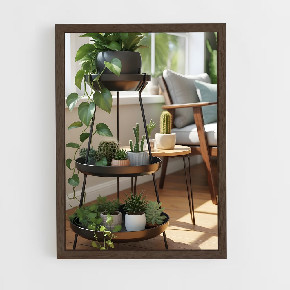 ap-plant-9 cadre Bois foncé