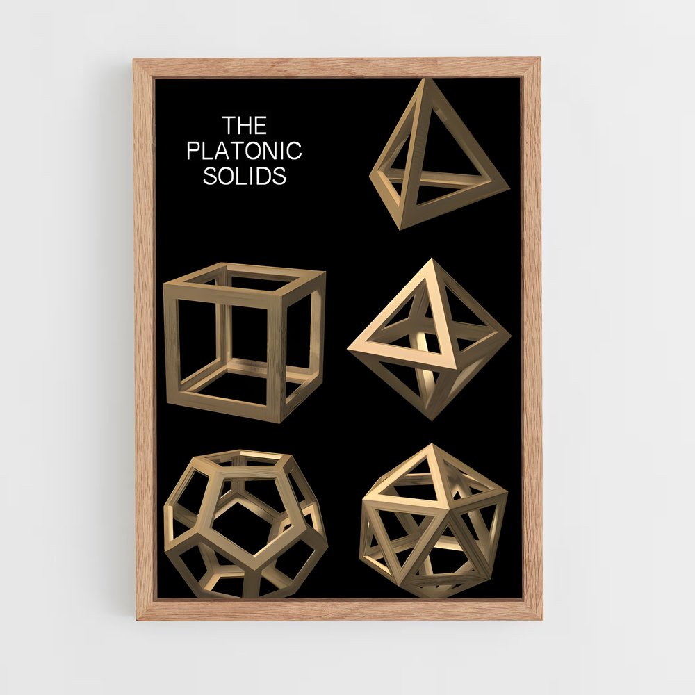 ap-platonic solids-1 cadre Bois clair
