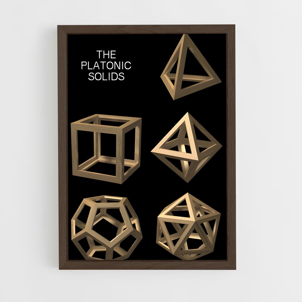 ap-platonic solids-1 cadre Bois foncé