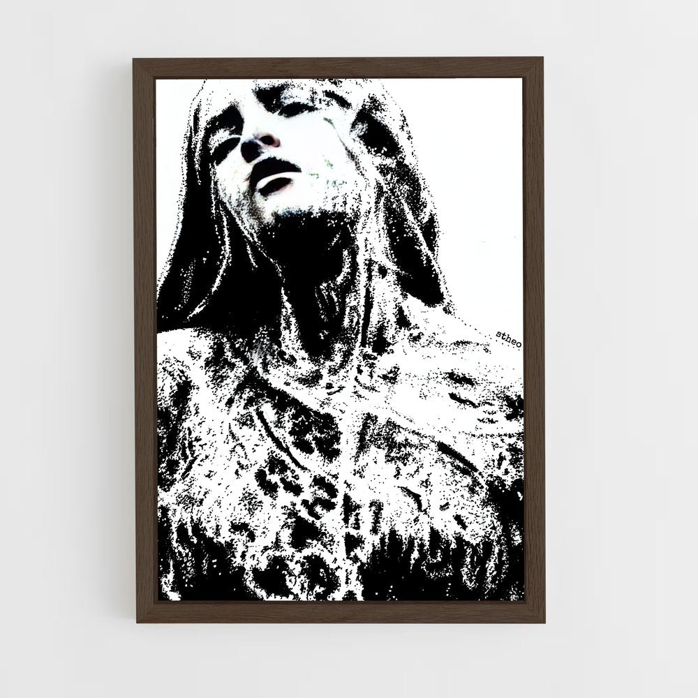 ap-pointillism-1 cadre Bois foncé