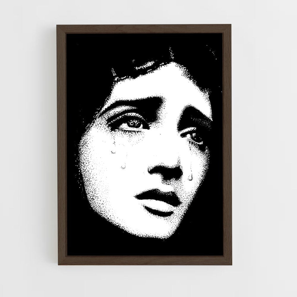 ap-pointillism-2 cadre Bois foncé
