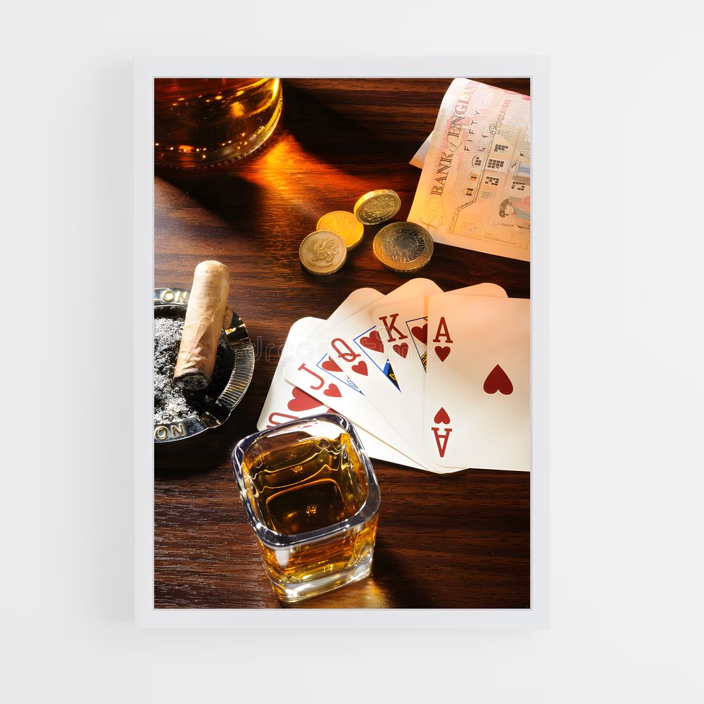ap-poker-10 cadre Blanc