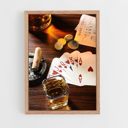 ap-poker-10 cadre Bois clair