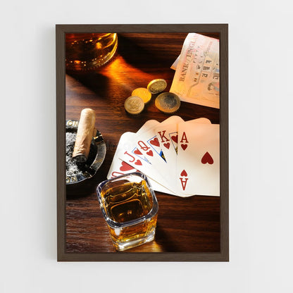 ap-poker-10 cadre Bois foncé