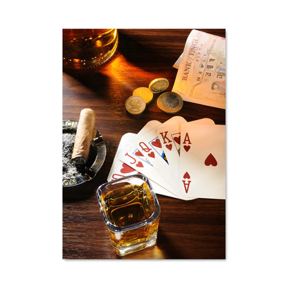 Poster Whiskey & Cards
