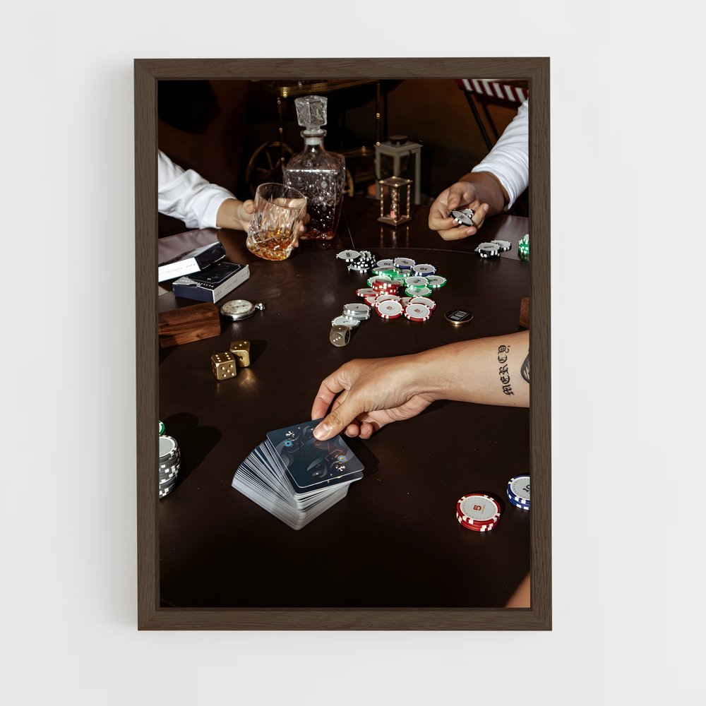 ap-poker-4 cadre Bois foncé