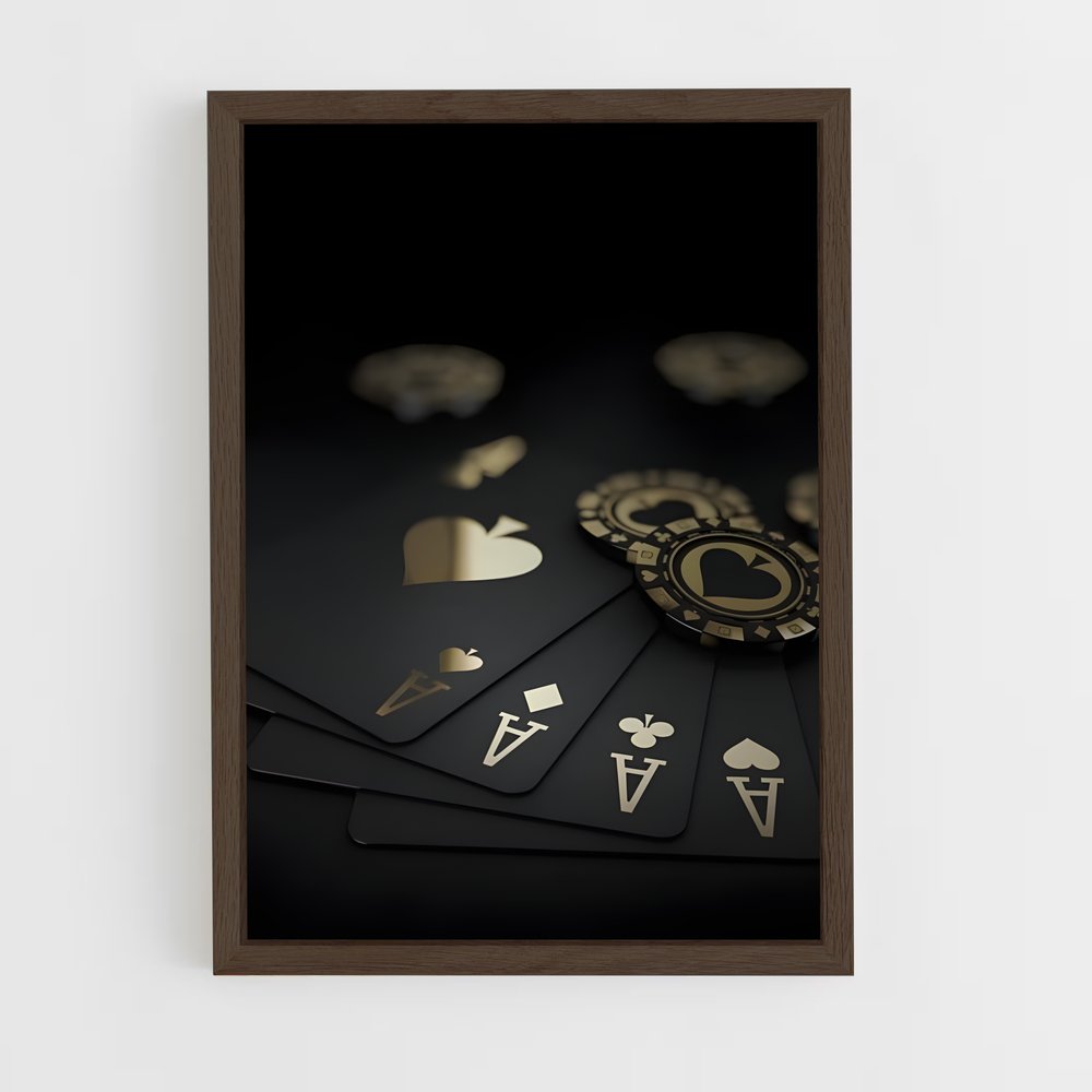 ap-poker-9 cadre Bois foncé