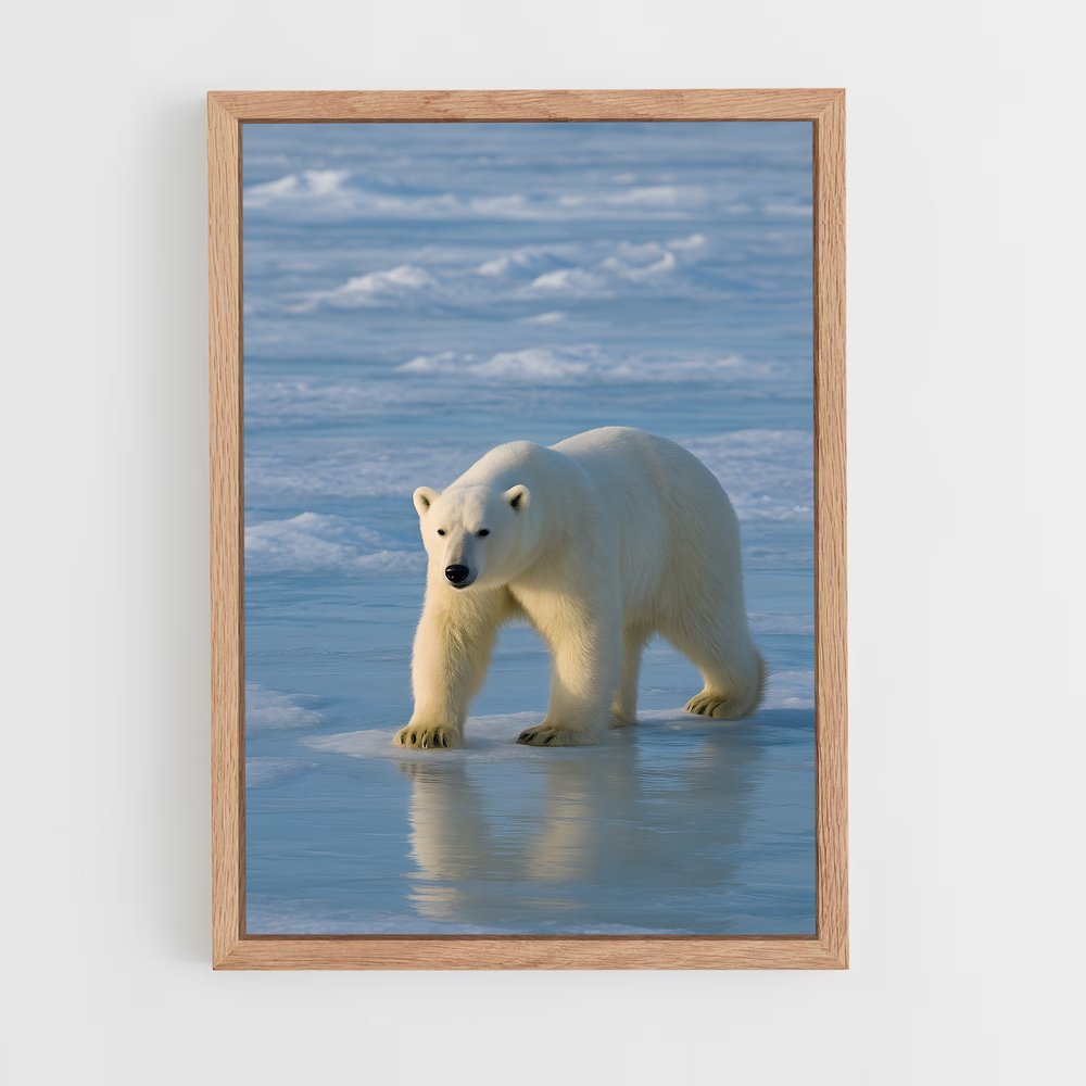 ap-polar bear-4 cadre Bois clair