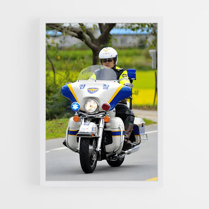 ap-police motorcycle-1 cadre Blanc